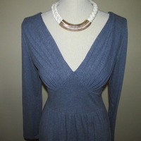 Size Small V-Neck Tea Dress - Thumbnail 1