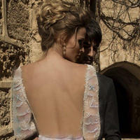 white prom dress, long prom dress, long sleeve prom dress, custom prom dress, prom dresses,15040601 - Thumbnail 1