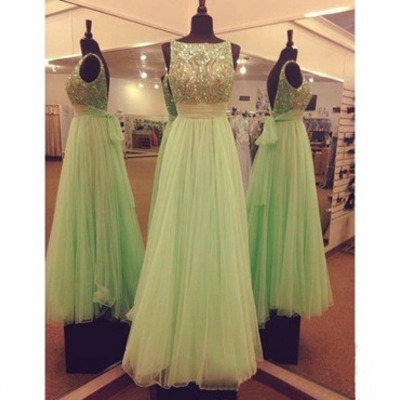 Mint prom dress, long prom dress, prom dress, popular prom dress, tulle prom dress, custom prom dress,15040620