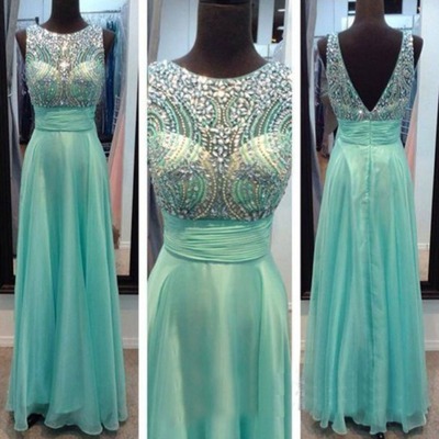 Blue prom dress, long prom dress, prom dress, popular prom dress, chiffon prom dress, custom prom dress,15040622