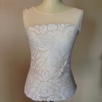 Beige Mesh Top - M - Thumbnail 1