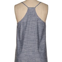Chambray Tassel Tank - Thumbnail 2