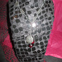 “Never Give Up” Self-Harm Razor Blade and Blood Drops Necklace-1