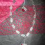 “Never Give Up” Self-Harm Razor Blade and Blood Drops Necklace-2