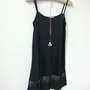 Black Lace Slip Extender, Skirt Extender, Camisole, Spaghetti Strap, Tunic Slip Dress-1