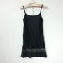 Black Lace Slip Extender, Skirt Extender, Camisole, Spaghetti Strap, Tunic Slip Dress-2