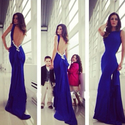 Royal blue prom dress, sexy prom dress, long prom dress, mermaid prom dress, prom dress, backless prom dress,15040711