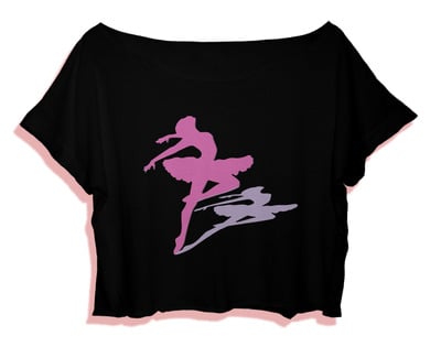 ballerina shirt women's crop tee dancer tops