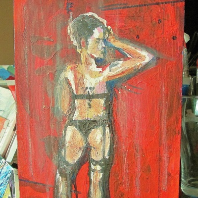 Tofu voodoo, a painting by ryan lowrie