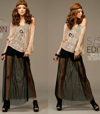 Chiffon Sheer Skirt