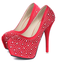 Wedding Velvet High Heels - Thumbnail 3