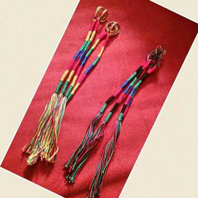 Long wrapped fringes (10in) w/clips