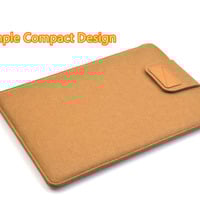 Best Light Grey 12 13 15 17 Inch Macbook Surface Felt Sleeve Bag MB1201 - Thumbnail 2