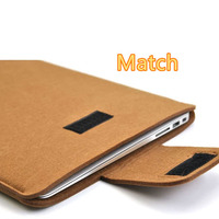 Best Light Grey 12 13 15 17 Inch Macbook Surface Felt Sleeve Bag MB1201 - Thumbnail 3
