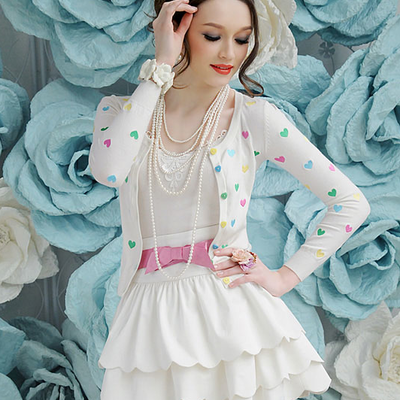 Color hearts cardigan