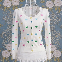 Color Hearts Cardigan - Thumbnail 1