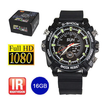 16gb 1080p hd spy camera watch g-shook  - Thumbnail 2