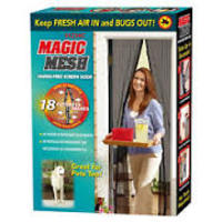 18 Magnets Hands Free Magic Mesh Screen Door Mosquito Bug Blocker Patio Pet - Thumbnail 1