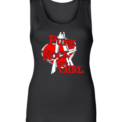 Punk rock girl ladies tank # 928