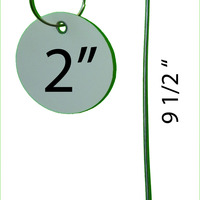 10 White Blank Vinyl Circle Labels and Hangers for your Garden, Plants, or Gifts - Thumbnail 2