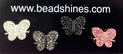 Butterfly. Micro CZ connector/charm 15mm x 12mm