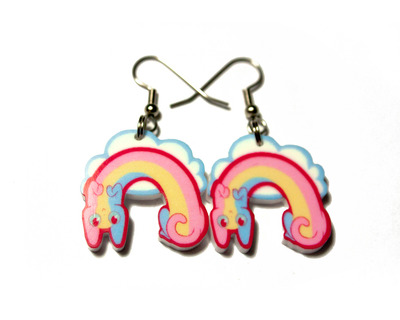 Rainbow Cat Earrings