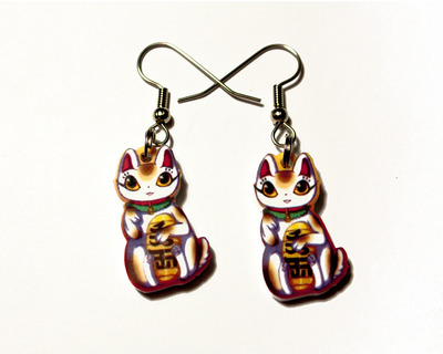 Lucky Cat Earrings