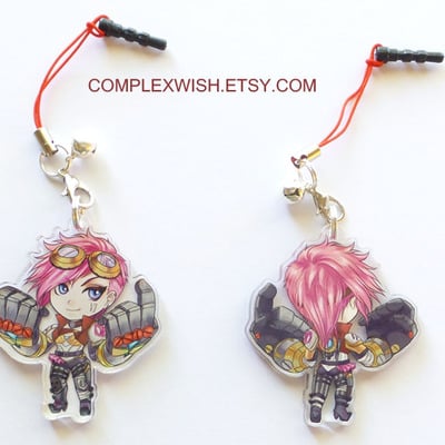 Reversible league of legends charm - vi the enforcer of piltover