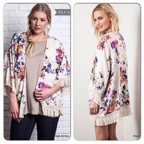 Boho floral Kimono S-2X