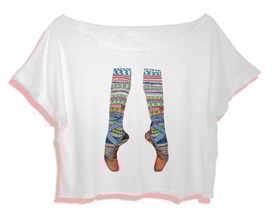 ballerina shirt pointe women's crop tee dance style