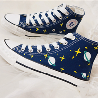 Harajuku hand-drawn star canvas shoes - Thumbnail 1