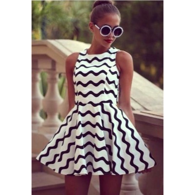 Mini swirl cocktail dress