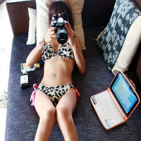 Pink Leopard Swimsuit - Thumbnail 1