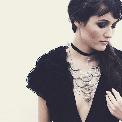 Raven maiden statement necklace