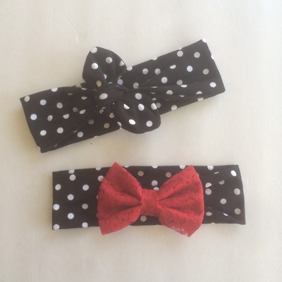 Mommy and me polka dot headwraps