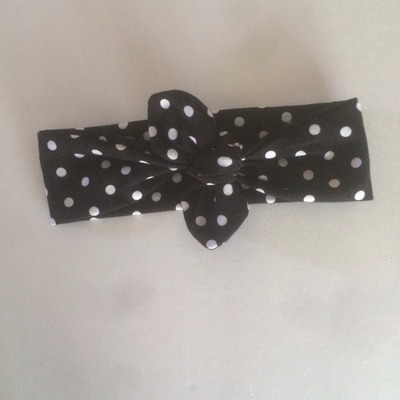  polka dot tie knot headwrap