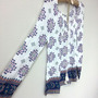 BLU PEPPER Gauze Blue and White Aztec Print Boho Tunic Peasant Top, Tunic Blouse-1