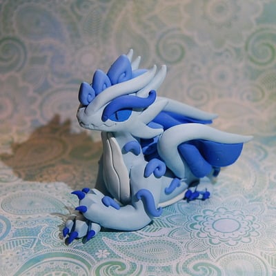 Blue swirl dragon