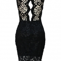 Cool Out Black Lace Dress - Thumbnail 2