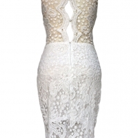 Cool Out White Lace Dress - Thumbnail 3
