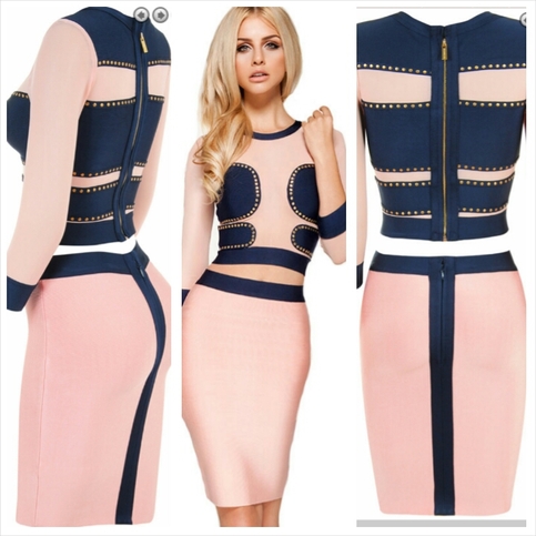 Desi Navy and Pink Bandage Set