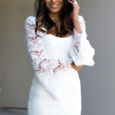 Sweet heart white dress