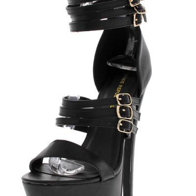 Black open black shoe