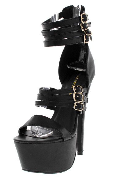 Black Open Black Shoe