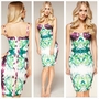 Carmel Tropical Print Dress - Thumbnail 1