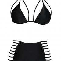 Black Strappy Swim 2 - Thumbnail 1