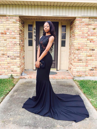 long prom dress, black prom dress, black dress gown, special occasion dress, 2018 prom dress, long evening dress, BD14453