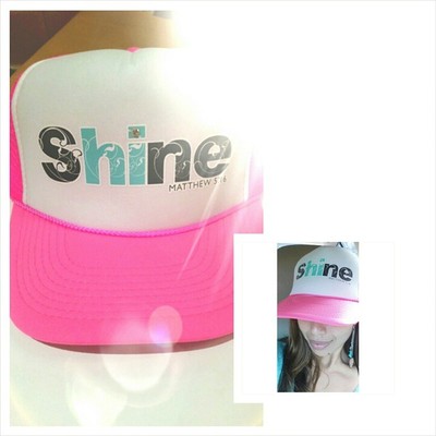 Shine ocean dream trucker hat in hot pink
