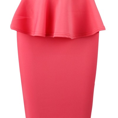 Pink peplum skirt