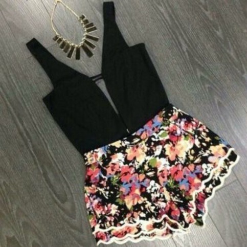 Night Flower Romper
